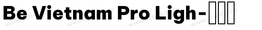 Be Vietnam Pro Ligh字体转换